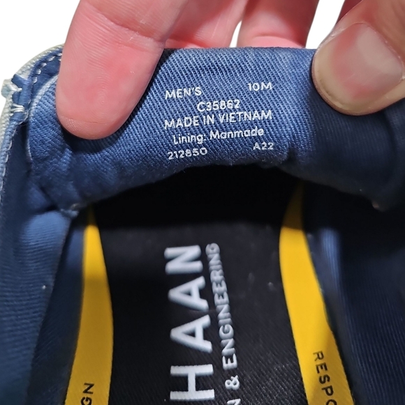 Cole Haan Men’s Grand 360 Canvas Sneakers Gray Blue Size 10 Casual Shoes Classic - Picture 4 of 7